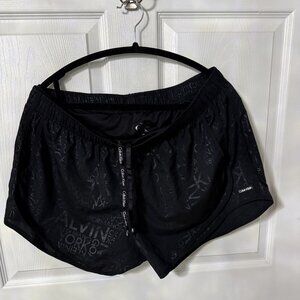 Calvin Klein Black Silk Workout Shorts